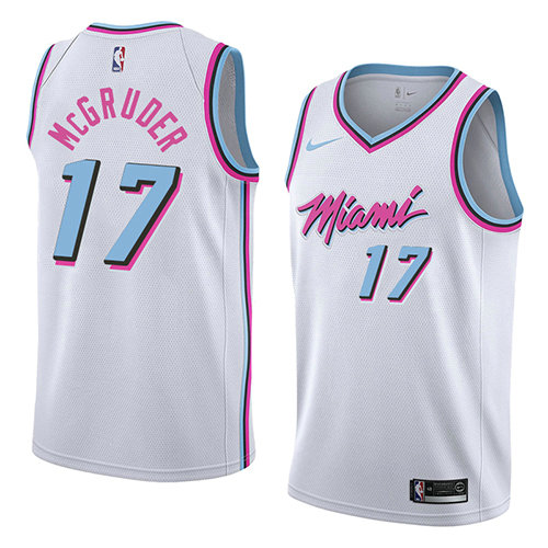 Camiseta baloncesto Rodney McGruder 17 Ciudad 2018 Blanco Miami Heat Hombre