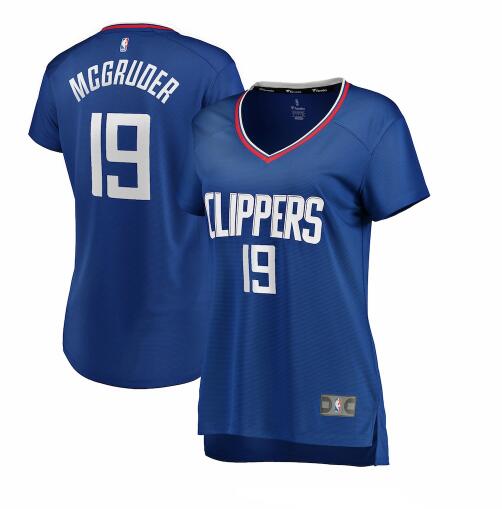 Camiseta baloncesto Rodney McGruder 19 icon edition Azul Los Angeles Clippers Mujer