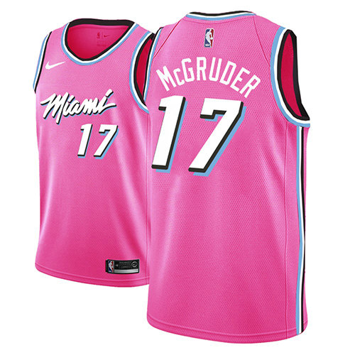 Camiseta baloncesto Rodney Mcgruder 17 Earned 2018-19 Rosa Miami Heat Hombre