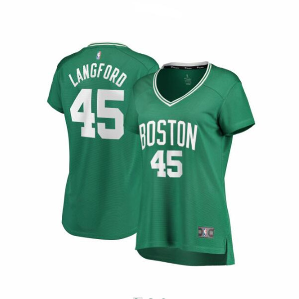 Camiseta baloncesto Romeo Langford 45 icon edition Verde Boston Celtics Mujer