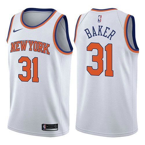 Camiseta baloncesto Ron Baker 31 Association 2017-18 Blanco New York Knicks Hombre