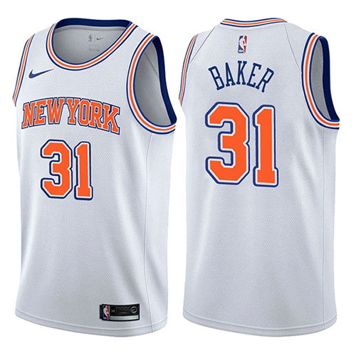 Camiseta baloncesto Ron Baker 31 Statement 2017-18 Blanco New York Knicks Hombre