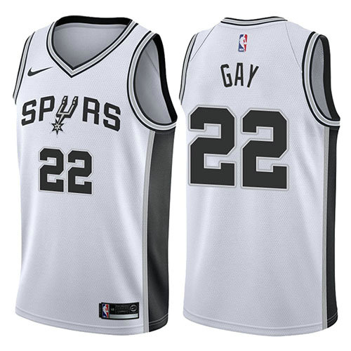 Camiseta baloncesto Rudy Gay 22 2017-18 Blanco San Antonio Spurs Hombre