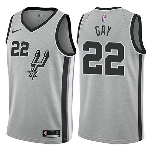 Camiseta baloncesto Rudy Gay 22 Statement 2017-18 Gris San Antonio Spurs Hombre