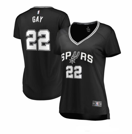 Camiseta baloncesto Rudy Gay 22 icon edition Negro San Antonio Spurs Mujer