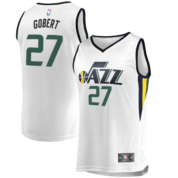 Camiseta baloncesto Rudy Gobert 27 Association Edition Blanco Utah Jazz Hombre
