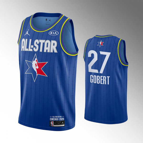 Camiseta baloncesto Rudy Gobert 27 Azul All Star 2020 Hombre