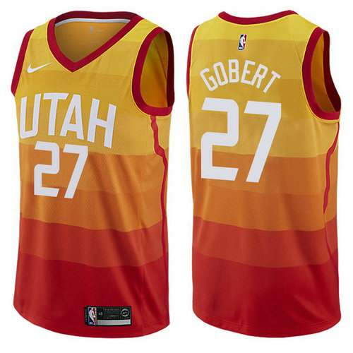 Camiseta baloncesto Rudy Gobert 27 Ciudad 2017-18 Amarillo Utah Jazz Hombre