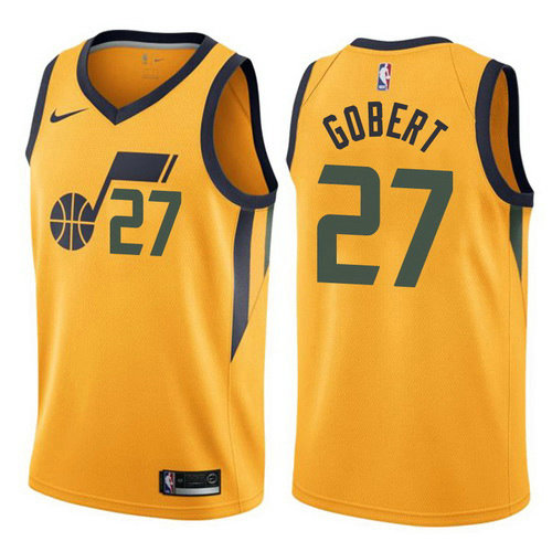 Camiseta baloncesto Rudy Gobert 27 Statement 2017-18 Amarillo Utah Jazz Hombre