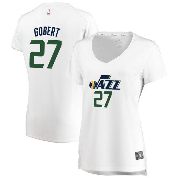 Camiseta baloncesto Rudy Gobert 27 association edition Blanco Utah Jazz Mujer