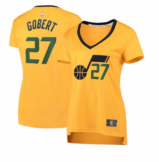 Camiseta baloncesto Rudy Gobert 27 statement edition Amarillo Utah Jazz Mujer