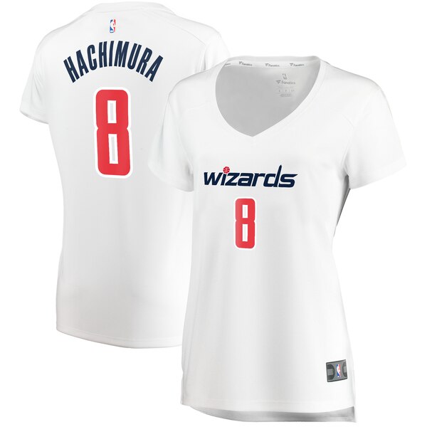 Camiseta baloncesto Rui Hachimura 8 association edition Blanco Washington Wizards Mujer
