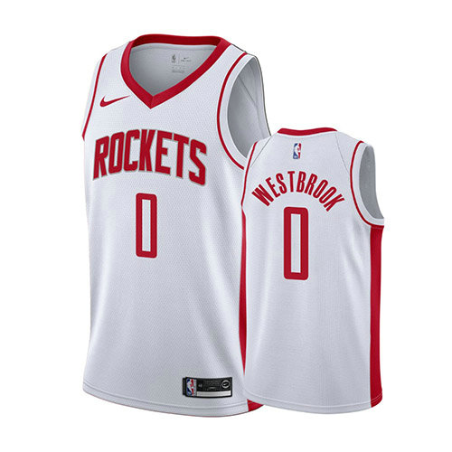 Camiseta baloncesto Russell Westbrook 0 Association 2019-20 Blanco Houston Rockets Hombre
