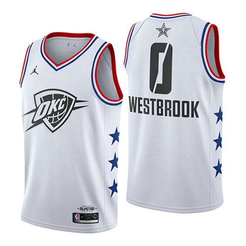 Camiseta baloncesto Russell Westbrook 0 Blanco All Star 2019 Hombre