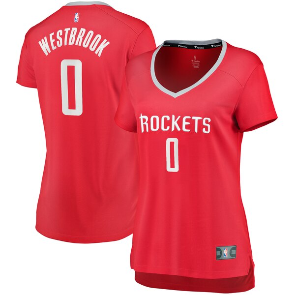 Camiseta baloncesto Russell Westbrook 0 icon edition Rojo Houston Rockets Mujer