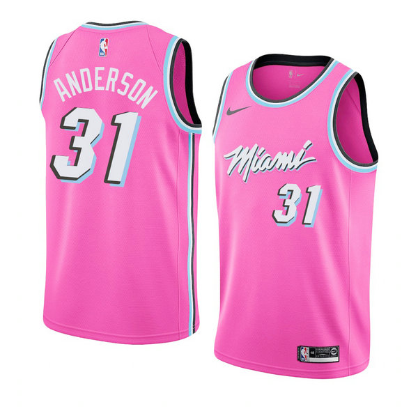 Camiseta baloncesto Ryan Anderson 31 Earned 2018-19 Rosa Miami Heat Hombre