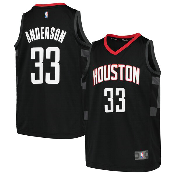 Camiseta baloncesto Ryan Anderson 33 Fast Break Replica Negro Houston Rockets Nino