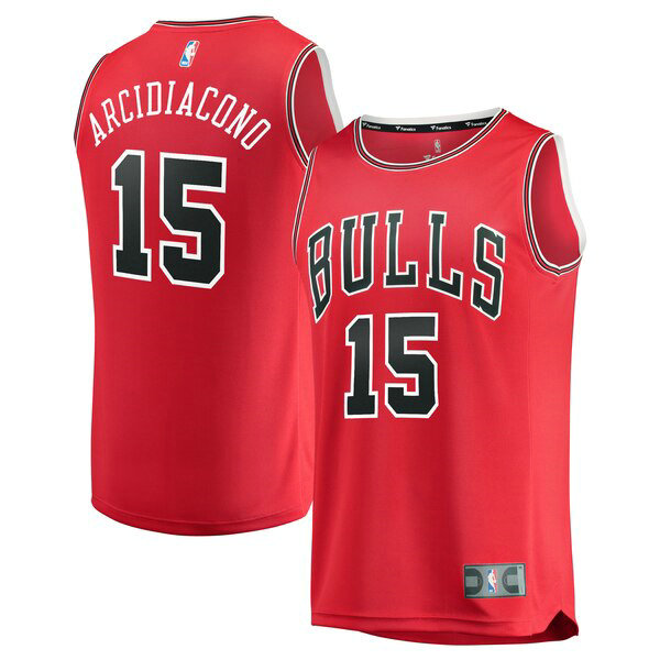 Camiseta baloncesto Ryan Arcidiacono 15 2019 Rojo Chicago Bulls Hombre
