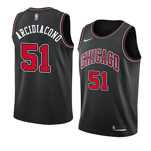 Camiseta baloncesto Ryan Arcidiacono 51 Statement 2018 Negro Chicago Bulls Hombre