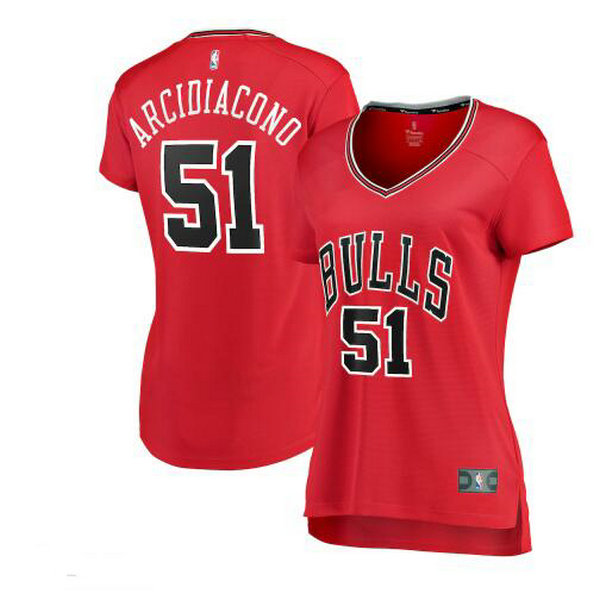 Camiseta baloncesto Ryan Arcidiacono 51 icon edition Rojo Chicago Bulls Mujer