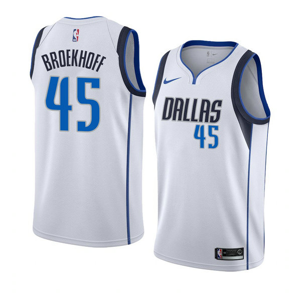 Camiseta baloncesto Ryan Broekhoff 45 Association 2018-19 Blanco Dallas Mavericks Hombre