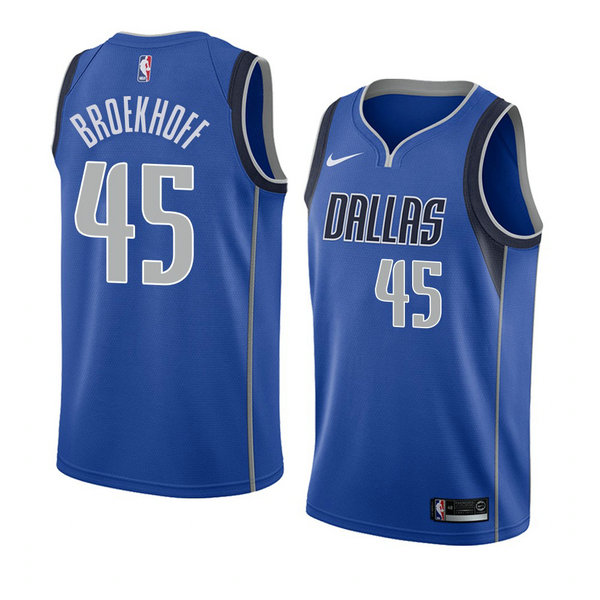 Camiseta baloncesto Ryan Broekhoff 45 Icon 2018 Azul Dallas Mavericks Hombre