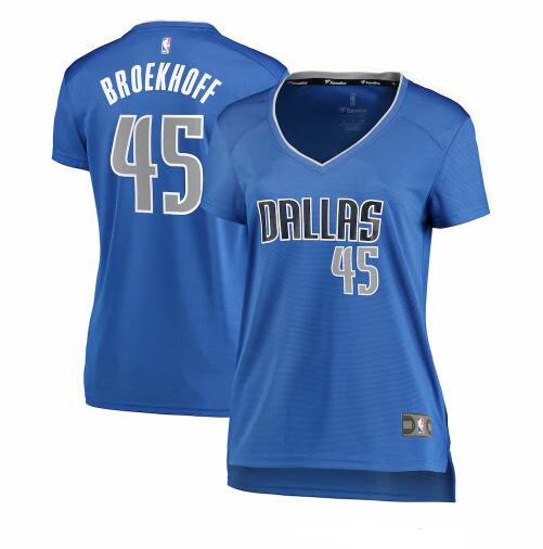 Camiseta baloncesto Ryan Broekhoff 45 icon edition Azul Dallas Mavericks Mujer