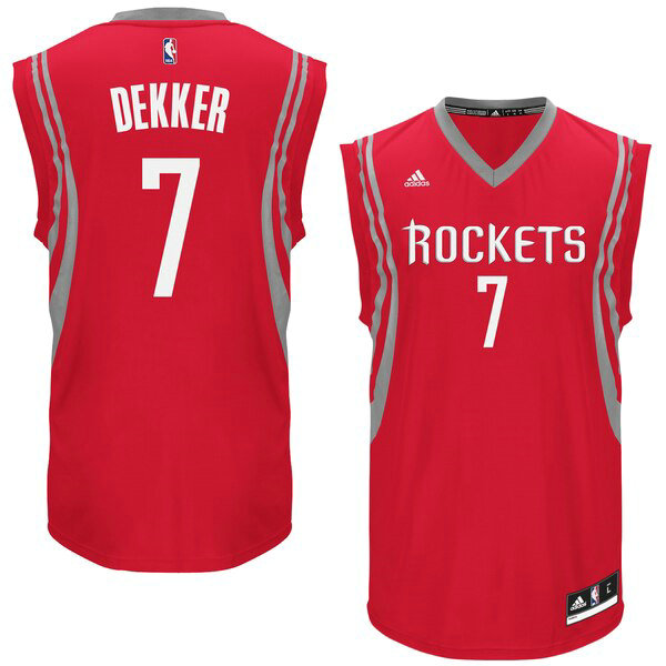Camiseta baloncesto Sam Dekker 7 adidas Replica Rojo Houston Rockets Hombre