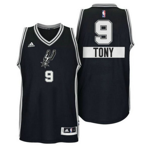 Camiseta baloncesto San Antonio Spurs Navidad 2014 Tony Parker 9 Negro