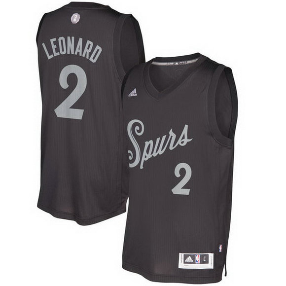 Camiseta baloncesto San Antonio Spurs Navidad 2016 Kawhi Leonard 2 Negro