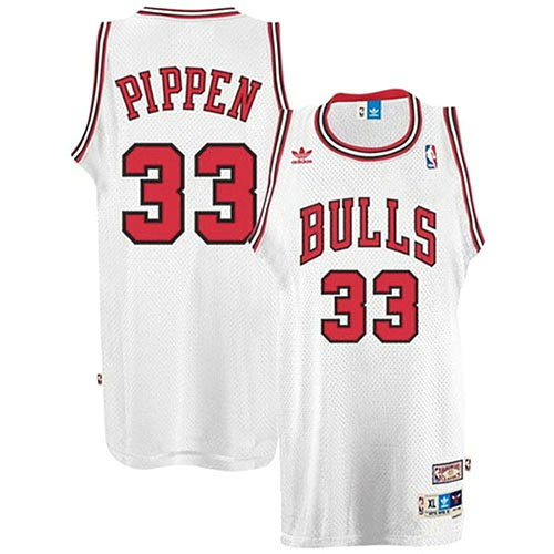 Camiseta baloncesto Scottie Pippen 33 Retro Blanco Chicago Bulls Hombre