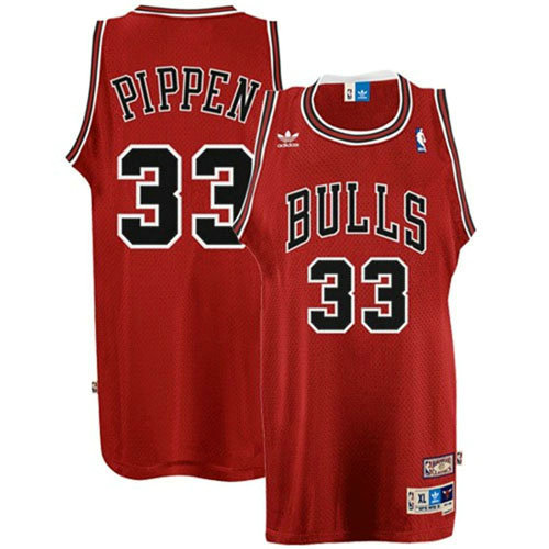 Camiseta baloncesto Scottie Pippen 33 Retro Rojo Chicago Bulls Hombre