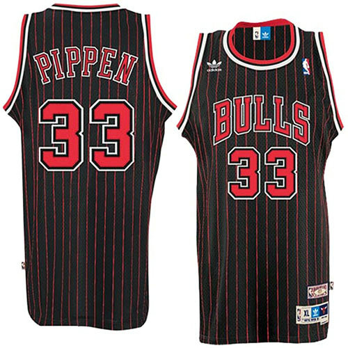 Camiseta baloncesto Scottie Pippen 33 Retros Negro Chicago Bulls Hombre