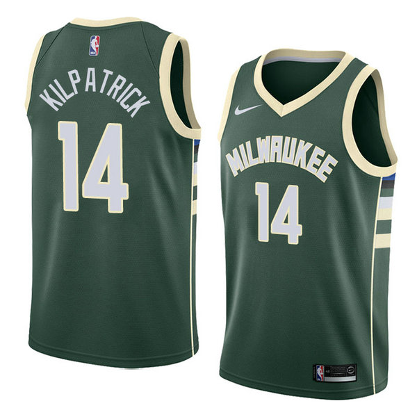 Camiseta baloncesto Sean Kilpatrick 14 Icon 2018 Verde Milwaukee Bucks Hombre