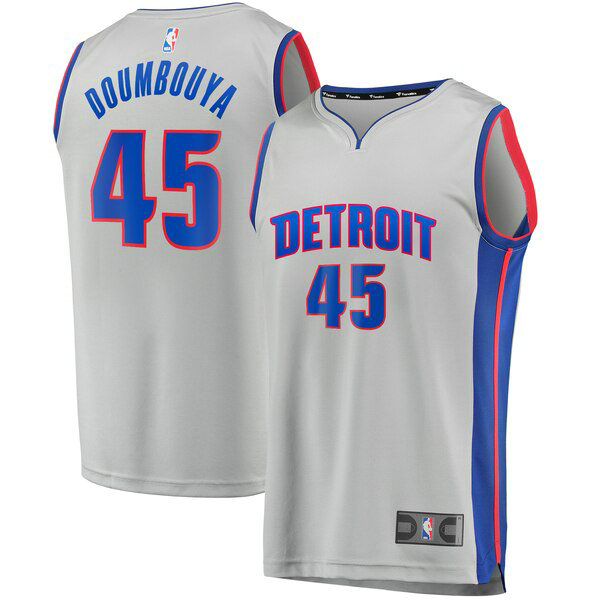 Camiseta baloncesto Sekou Doumbouya 45 Statement Edition Gris Detroit Pistons Hombre