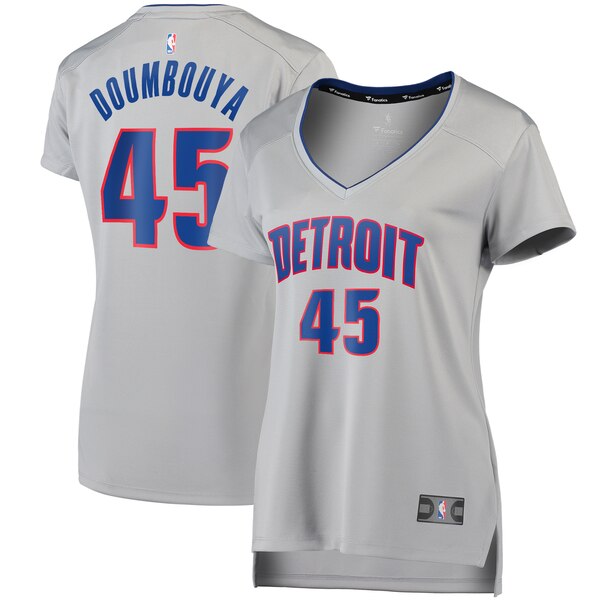 Camiseta baloncesto Sekou Doumbouya 45 statement edition Rojo Detroit Pistons Mujer