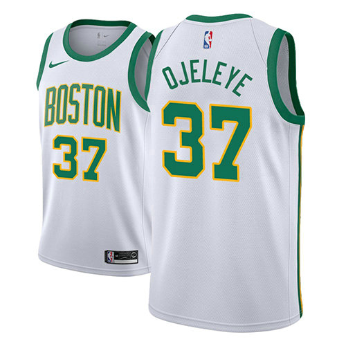 Camiseta baloncesto Semi Ojeleye 37 Ciudad 2018-19 Blanco Boston Celtics Hombre