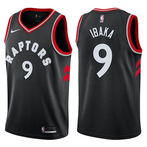 Camiseta baloncesto Serge Ibaka 9 Statement 2017-18 Negro Toronto Raptors Hombre