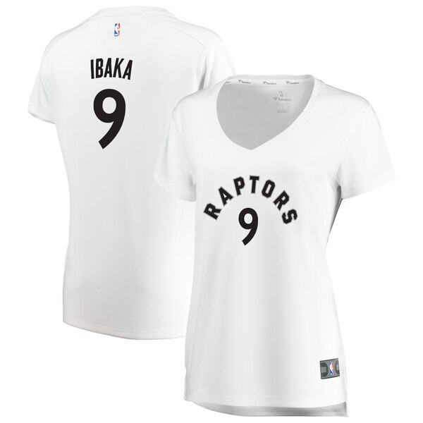Camiseta baloncesto Serge Ibaka 9 association edition Blanco Toronto Raptors Mujer