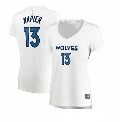 Camiseta baloncesto Shabazz Napier 13 association edition Blanco Minnesota Timberwolves Mujer