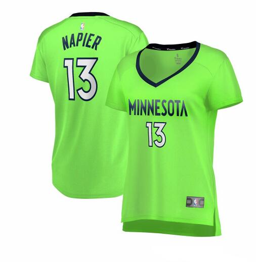Camiseta baloncesto Shabazz Napier 13 statement edition Verde Minnesota Timberwolves Mujer