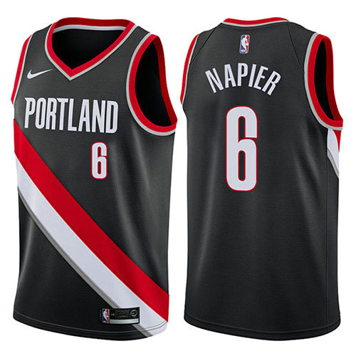 Camiseta baloncesto Shabazz Napier 8 Icon 2017-18 Negro Portland Trail Blazers Hombre