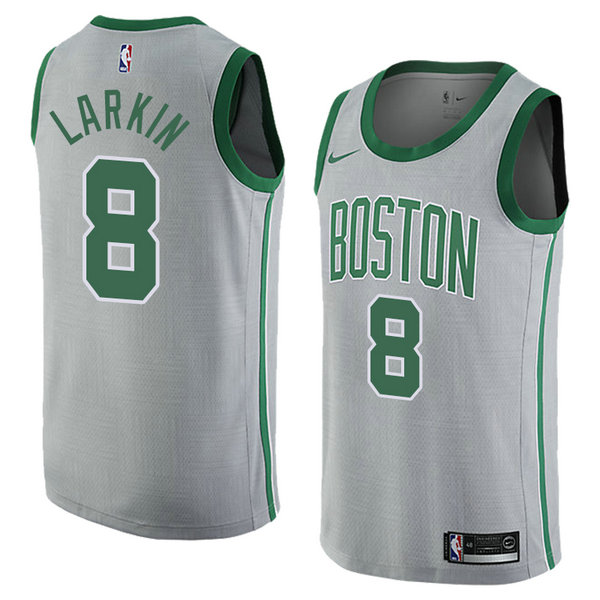 Camiseta baloncesto Shane Larkin 8 Ciudad 2018 Gris Boston Celtics Hombre