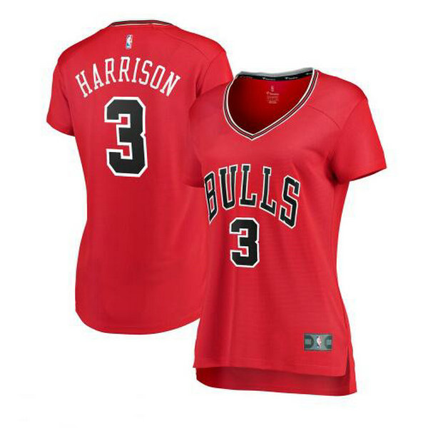 Camiseta baloncesto Shaquille Harrison 3 icon edition Rojo Chicago Bulls Mujer