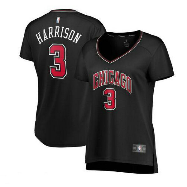 Camiseta baloncesto Shaquille Harrison 3 statement edition Negro Chicago Bulls Mujer