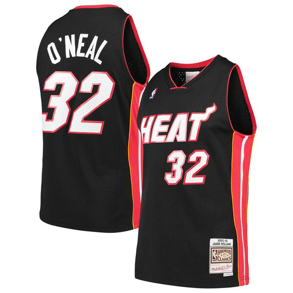 Camiseta baloncesto Shaquille O'Neal 32 Classics Swingman Negro Miami Heat Hombre
