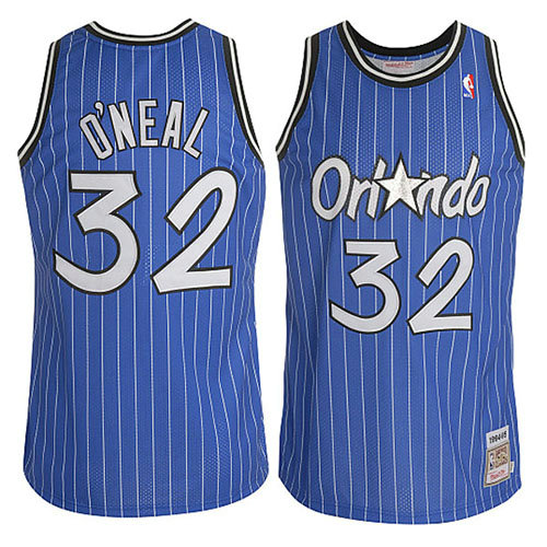 Camiseta baloncesto Shaquille O'Neal 32 Retro Azul Orlando Magic Hombre