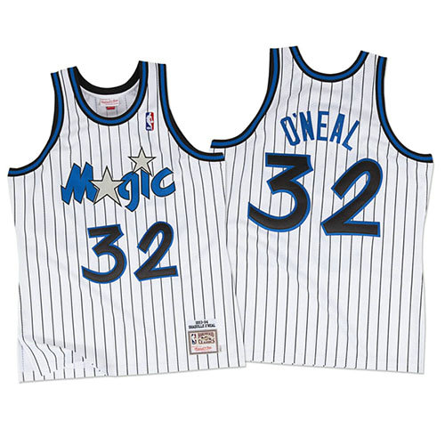 Camiseta baloncesto Shaquille O'Neal 32 Retro Blanco Orlando Magic Hombre