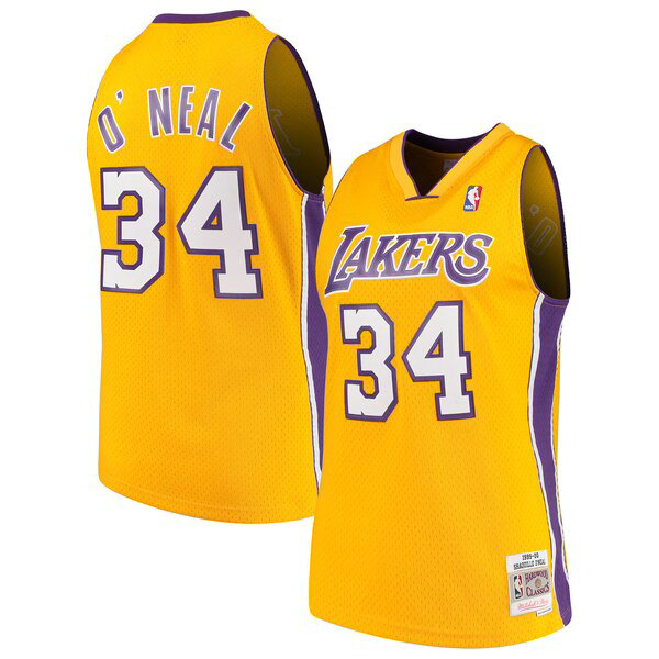 Camiseta baloncesto Shaquille O'Neal 34 1999-2000 Classics Swingman Amarillo Los Angeles Lakers Hombre