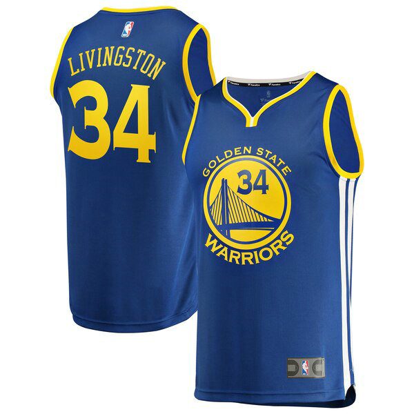 Camiseta baloncesto Shaun Livingston 34 Icon Edition Azul Golden State Warriors Hombre